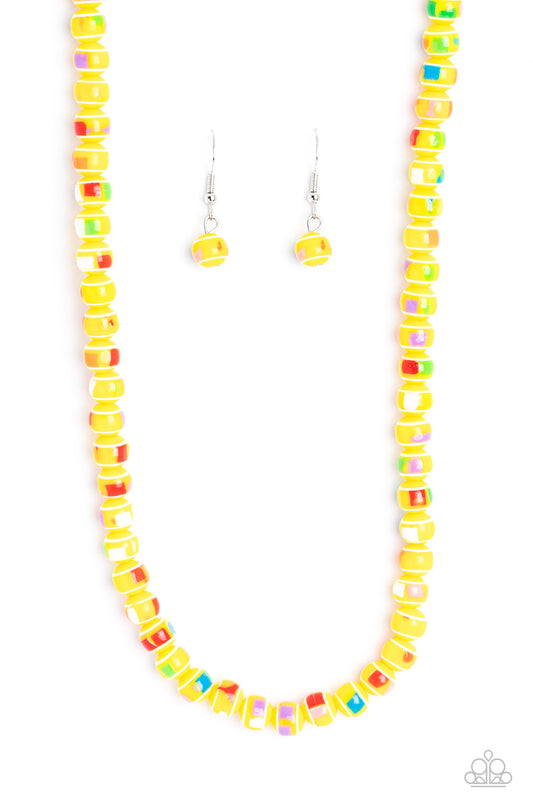 Paparazzi Necklace ~ Gobstopper Glamour - Yellow