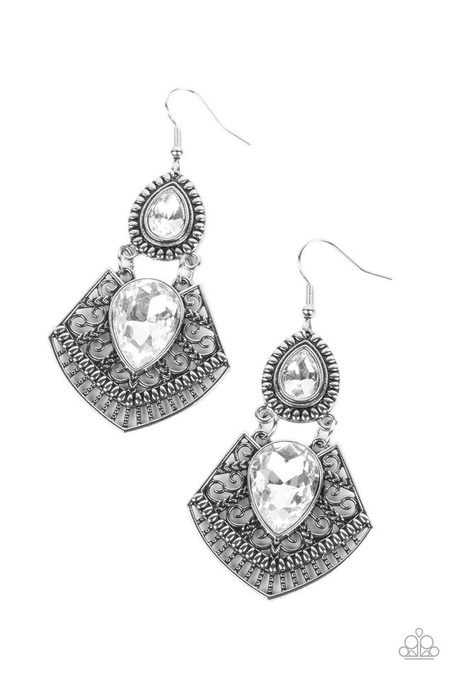 Royal Remix - White - Paparazzi Earring Image
