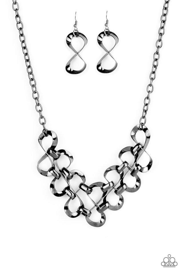Paparazzi Necklace ~ Work, Play, and Slay - Black
