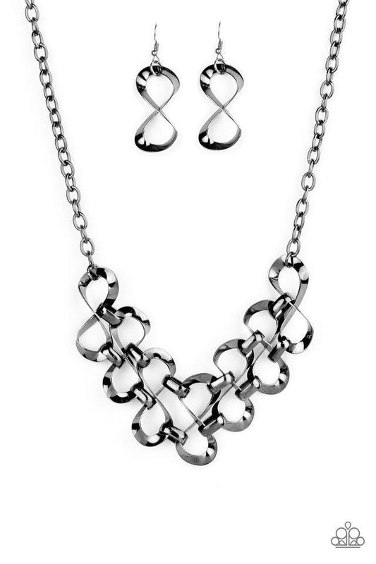 Paparazzi Necklace ~ Work, Play, and Slay - Black