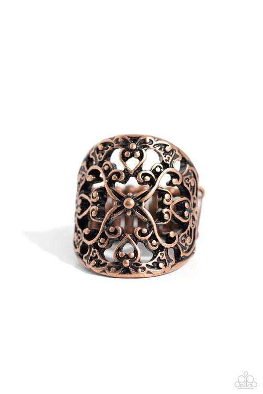 Transfixed Treasure - Copper - Paparazzi Ring Image