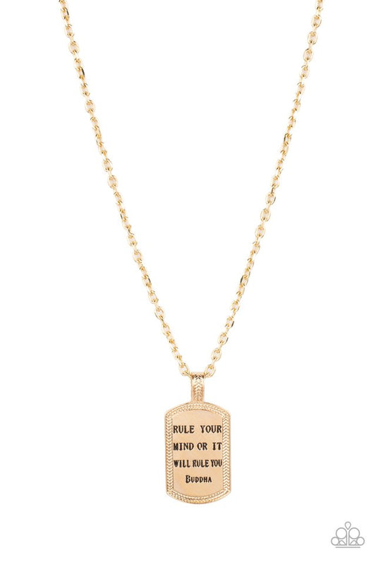 Empire State of Mind - Gold - Paparazzi Necklace Image