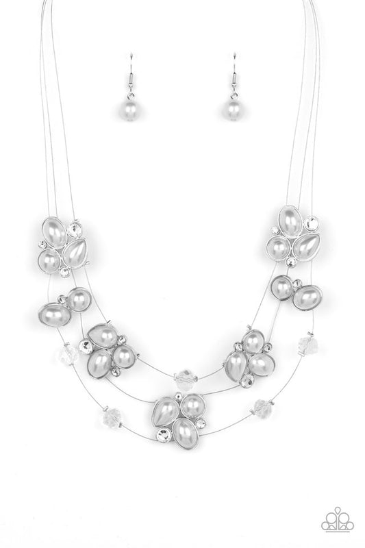 Snow Angels - White - Paparazzi Necklace Image