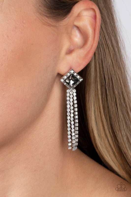 Seasonal Sparkle - Silver - Paparazzi Earring Image