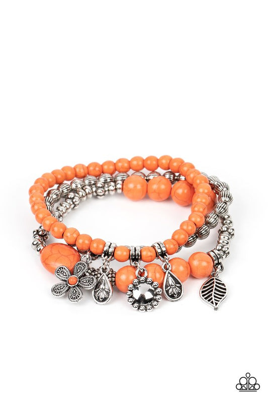 Individual Inflorescence - Orange - Paparazzi Bracelet Image