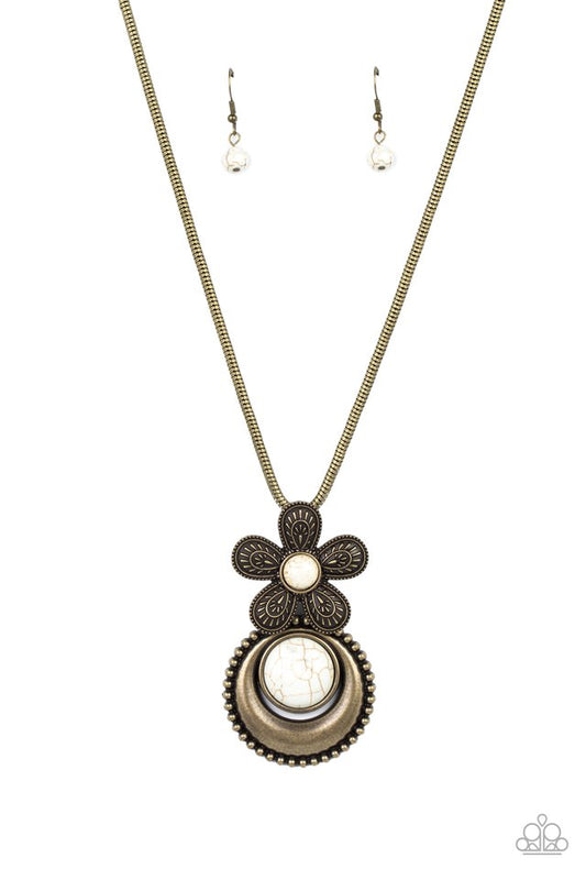 Bohemian Blossom - Brass - Paparazzi Necklace Image