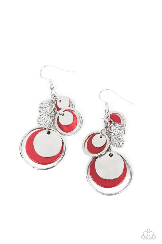 Saved by the SHELL - Red - Paparazzi Earring Image