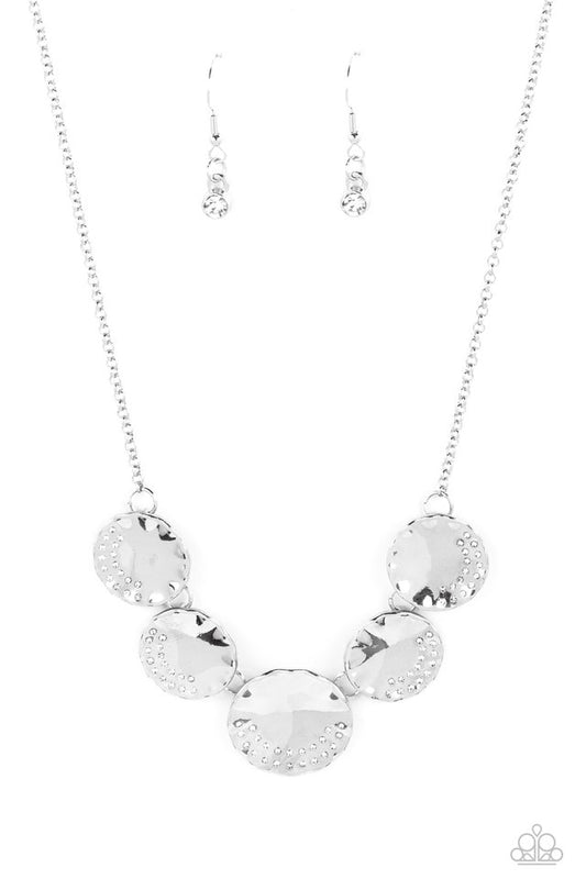 Swanky Shimmer - White - Paparazzi Necklace Image