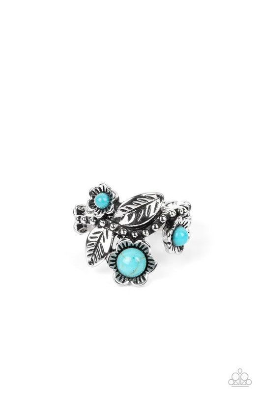 Wonderland Wildflower - Blue - Paparazzi Ring Image