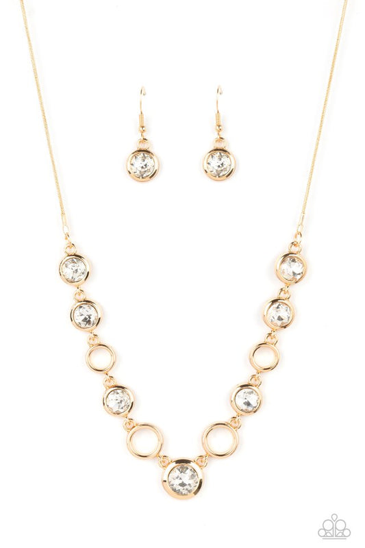 Elegantly Elite - Gold - Paparazzi Necklace Image