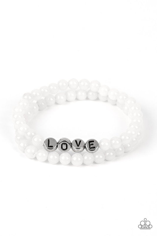 Devoted Dreamer - White - Paparazzi Bracelet Image
