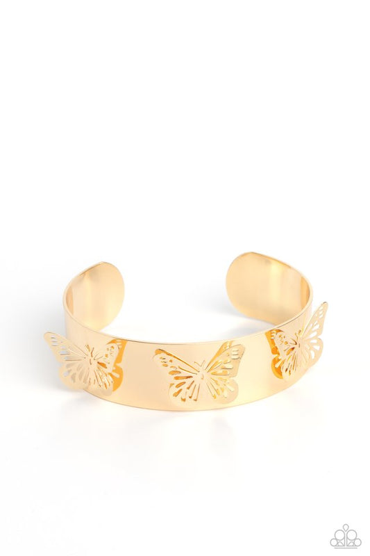 Magical Mariposas - Gold - Paparazzi Bracelet Image