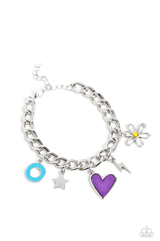 Turn Up the Charm - Purple - Paparazzi Bracelet Image