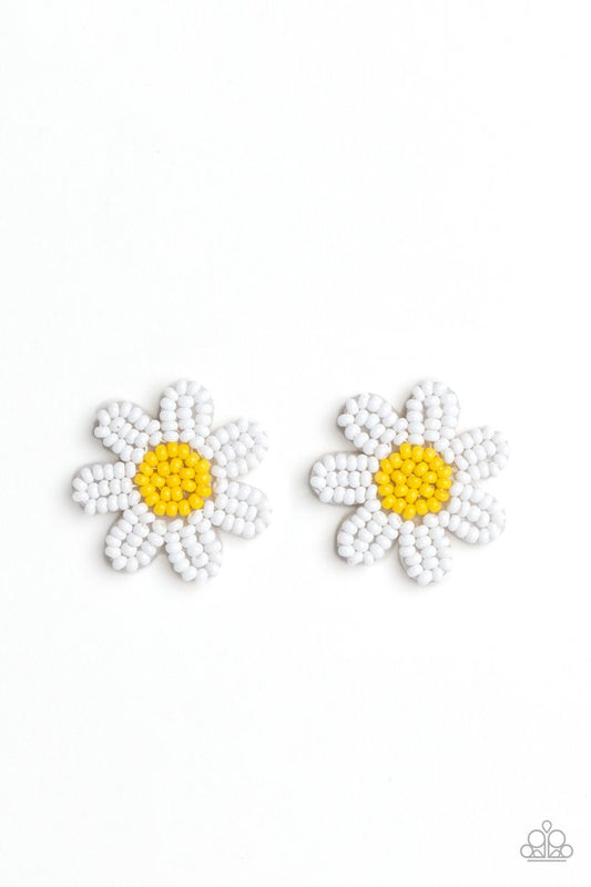 Sensational Seeds - White - Paparazzi Earring Image
