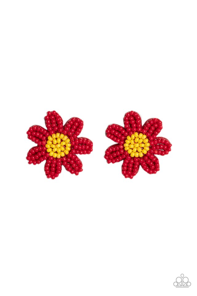 Sensational Seeds - Red - Paparazzi Earring Image