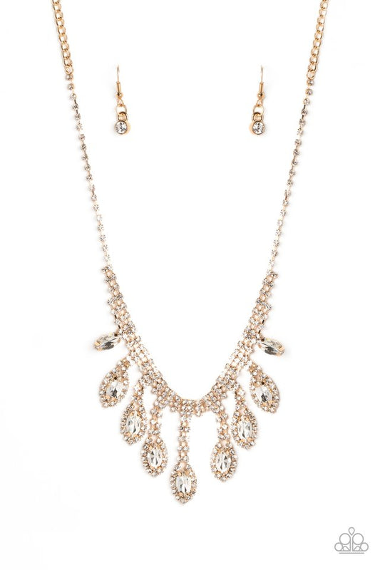 REIGNING Romance - Gold - Paparazzi Necklace Image