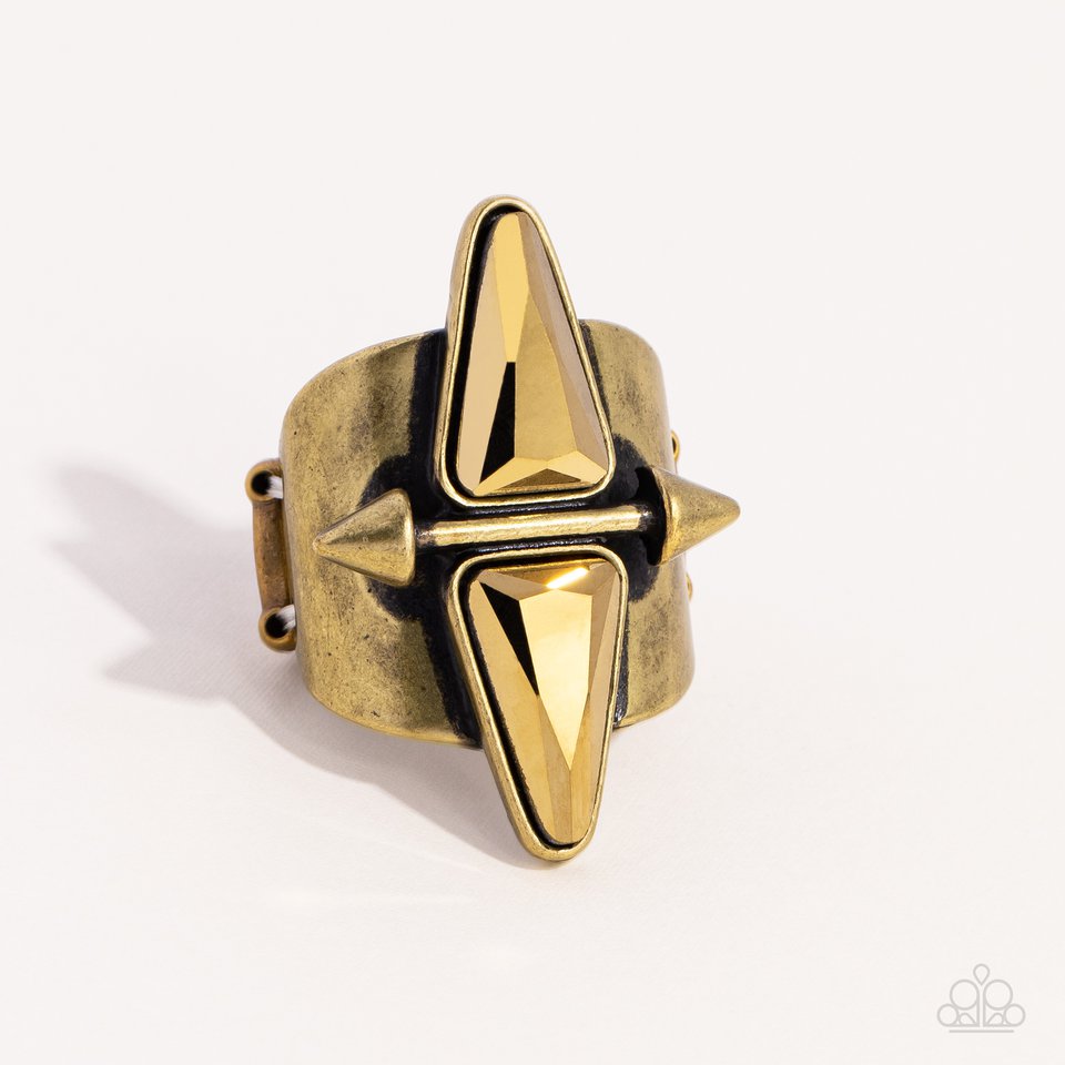 Combustible Compass - Brass - Paparazzi Ring Image