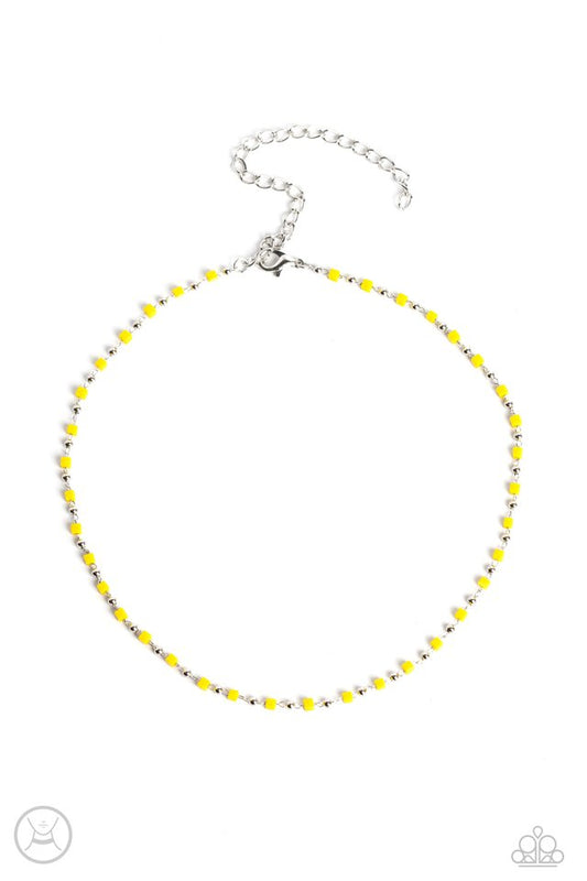 Neon Lights - Yellow - Paparazzi Necklace Image