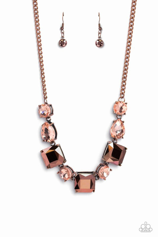 Elevated Edge - Copper - Paparazzi Necklace Image
