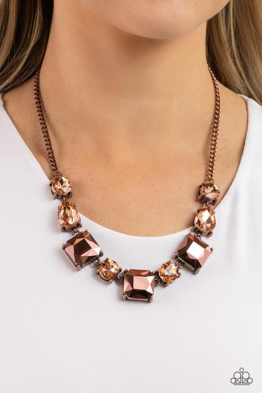 Elevated Edge - Copper - Paparazzi Necklace Image