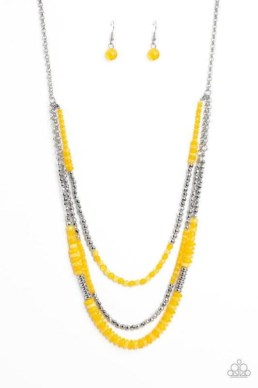 Newly Neverland - Yellow - Paparazzi Necklace Image