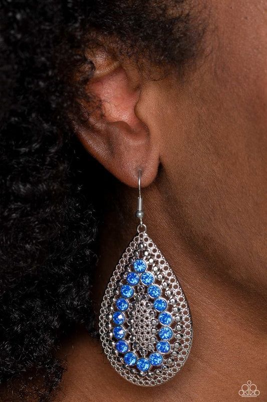 Spirited Socialite - Blue - Paparazzi Earring Image