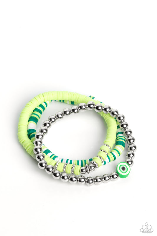 Pulsera Paparazzi ~ Sam EYE Am - Verde