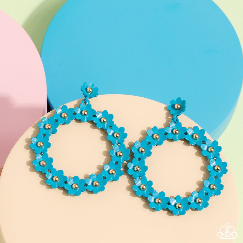 Daisy Meadows - Blue - Paparazzi Earring Image