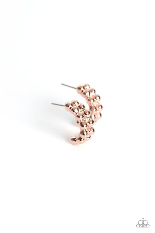 Bubbling Beauty - Rose Gold - Paparazzi Earring Image