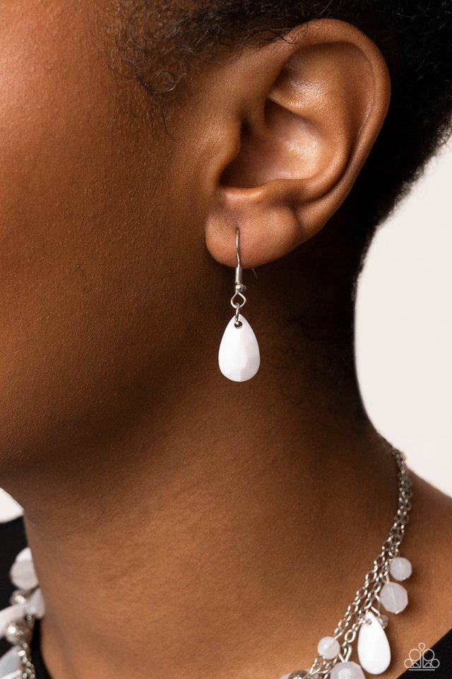 Flirty Flood - White - Paparazzi Necklace Image