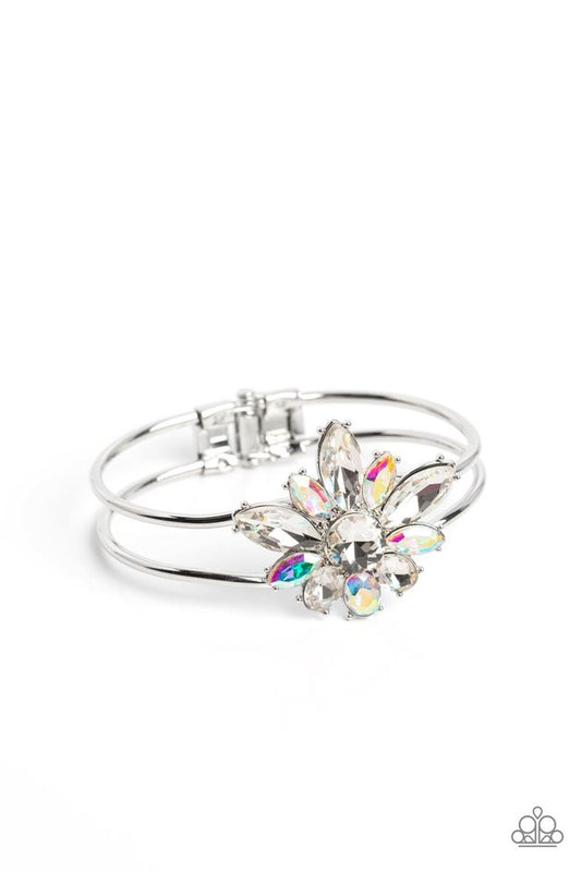 Chic Corsage - White - Paparazzi Bracelet Image