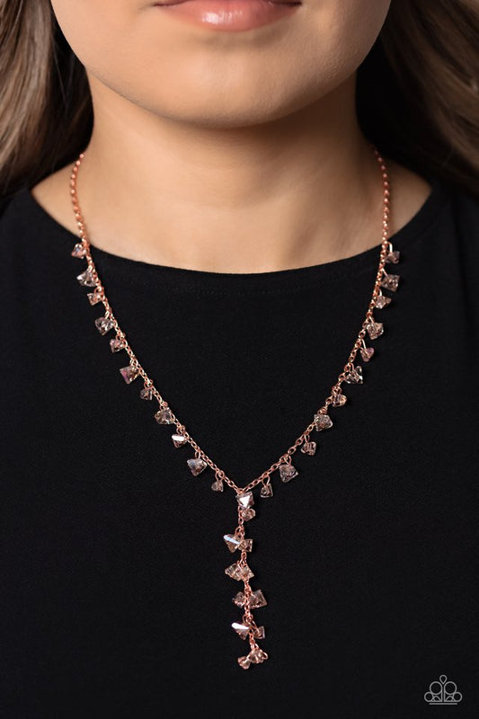 Chiseled Catwalk - Copper - Paparazzi Necklace Image