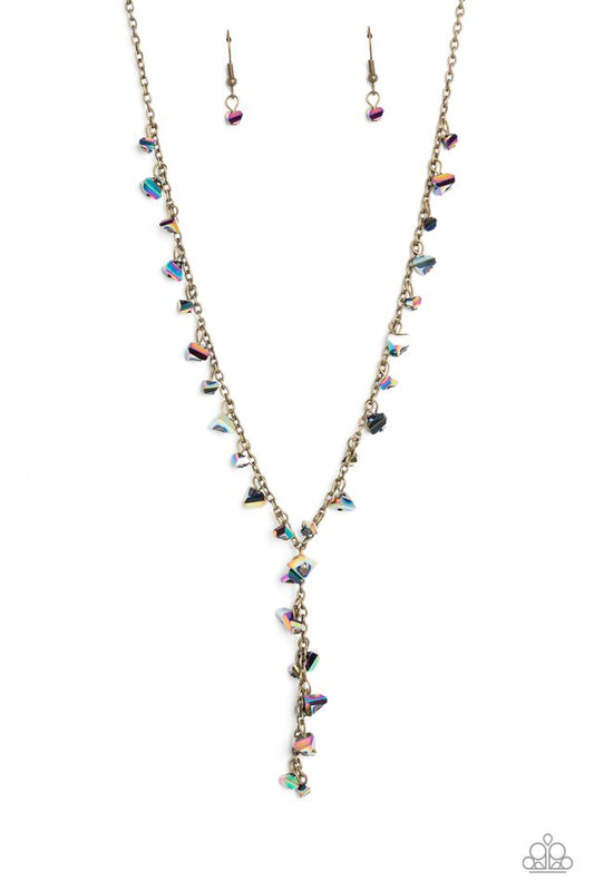 Chiseled Catwalk - Brass - Paparazzi Necklace Image