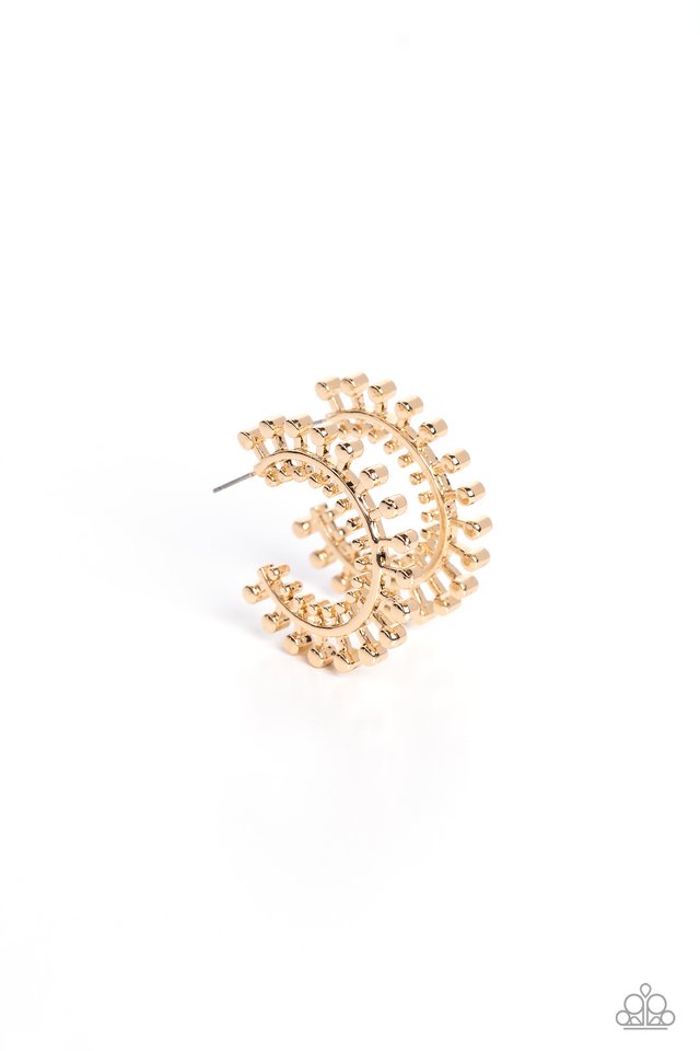 The Way You Make Me WHEEL - Gold - Paparazzi Earring Image