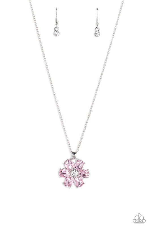 Fancy Flower Girl - Pink - Paparazzi Necklace Image