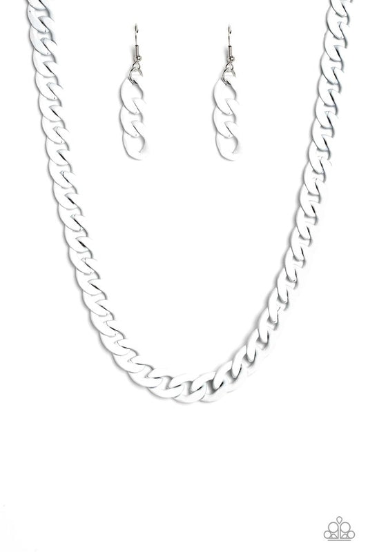 Painted Powerhouse - White - Paparazzi Necklace Image