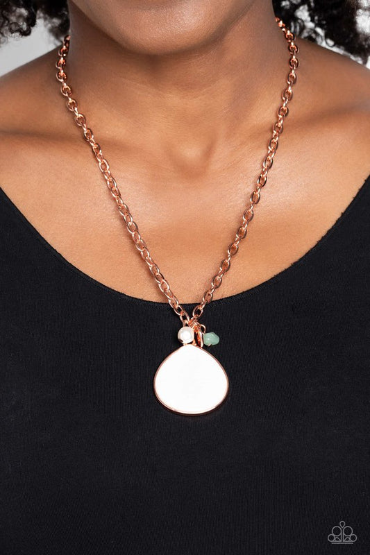 I Put A SHELL On You - Copper - Paparazzi Necklace Image