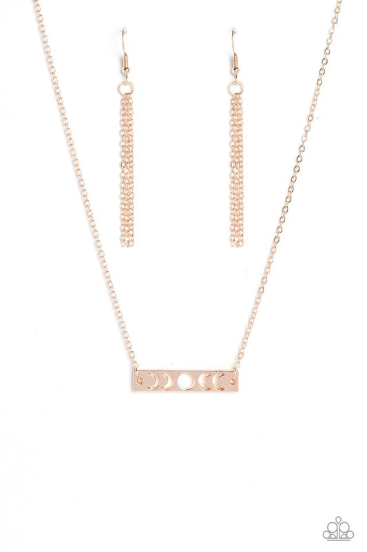LUNAR or Later - Rose Gold - Paparazzi Necklace Image