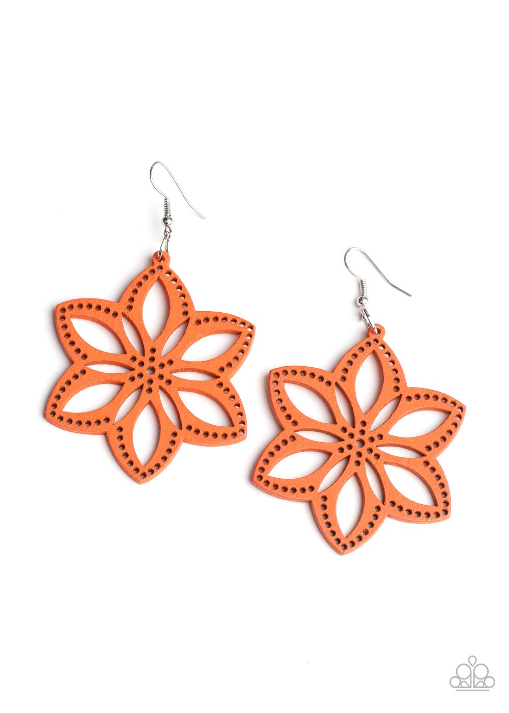 Pendientes Paparazzi - Flores de las Bahamas - Naranja