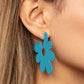 Flower Power Fantasy - Blue - Paparazzi Earring Image