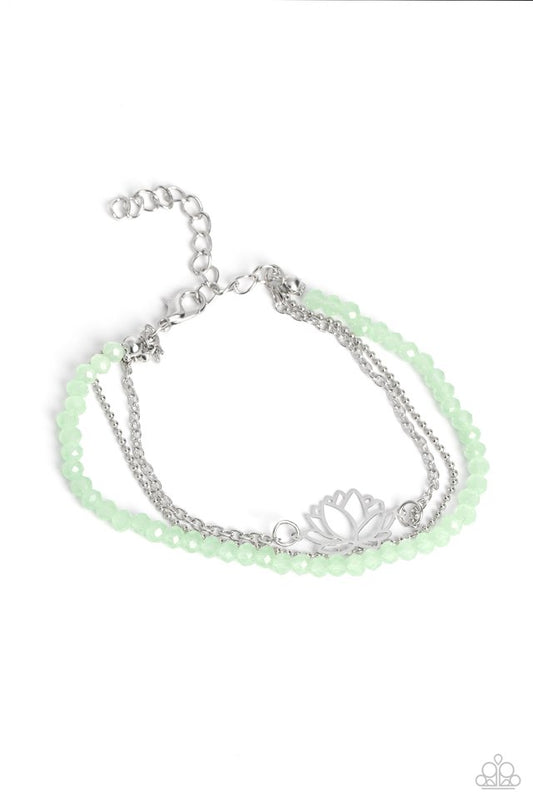 A LOTUS Like This - Green - Paparazzi Bracelet Image