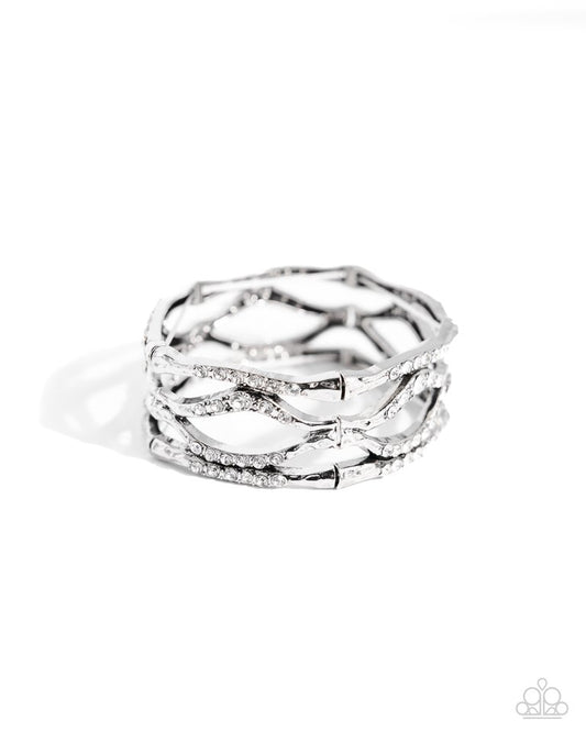 Cross Country - White - Paparazzi Bracelet Image