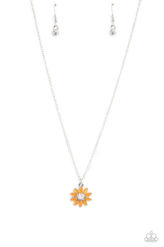 Daisy Diva - Orange - Paparazzi Necklace Image