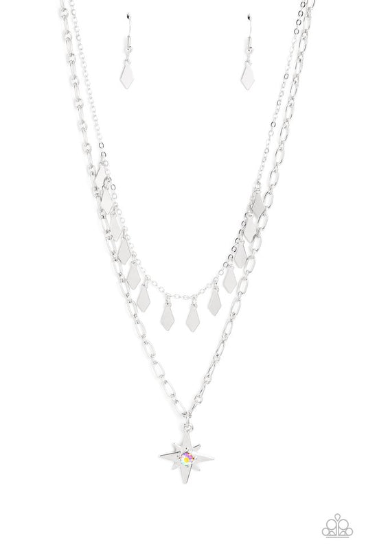 The Second Star To The LIGHT - Orange - Paparazzi Necklace Image