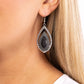 Twisted Trailblazer - Black - Paparazzi Earring Image
