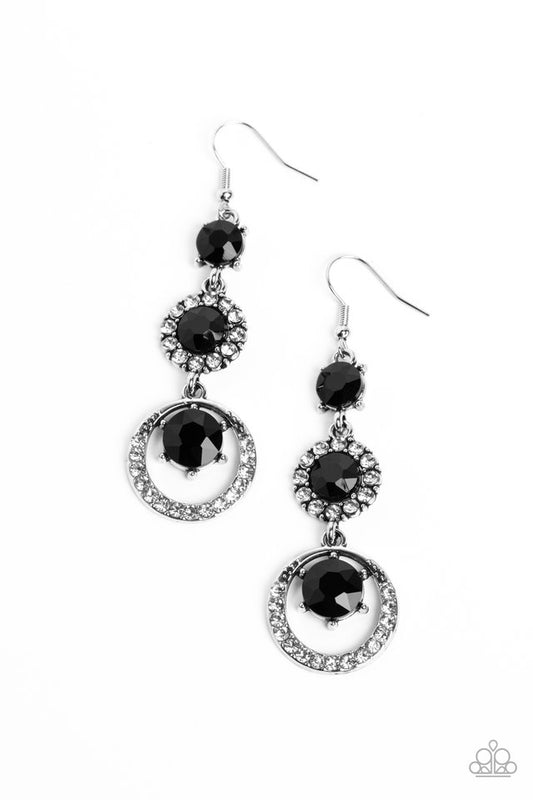 Enchanting Effulgence - Black - Paparazzi Earring Image