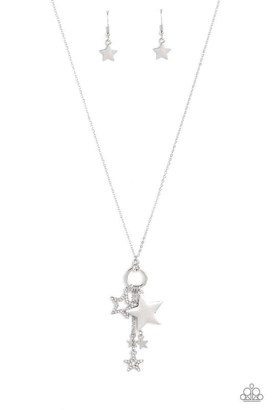 Starry Statutes - White - Paparazzi Necklace Image