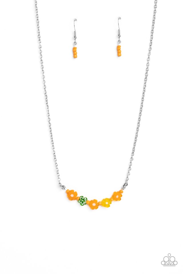 BOUQUET We Go - Orange - Paparazzi Necklace Image