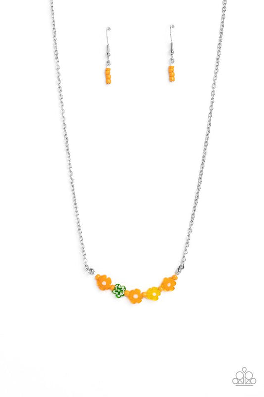 BOUQUET We Go - Orange - Paparazzi Necklace Image