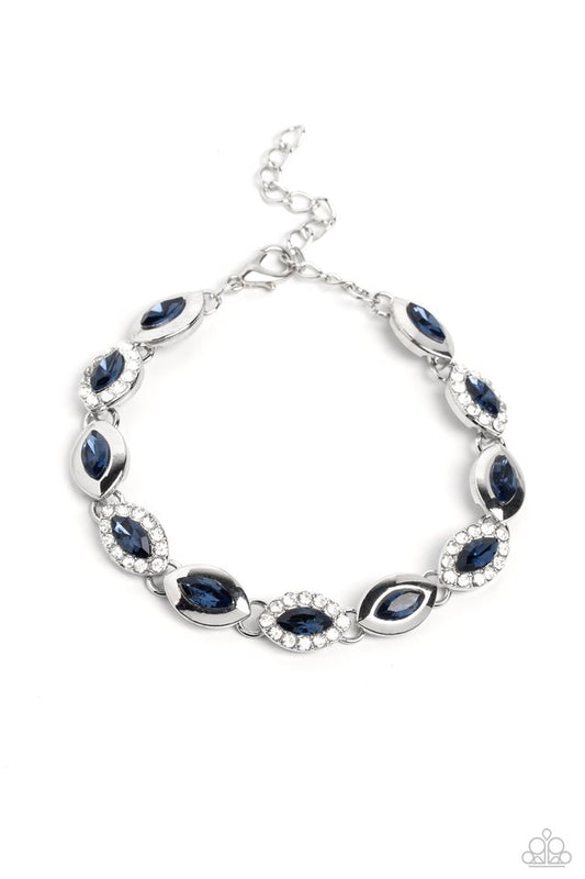 Some Serious Sparkle - Blue - Paparazzi Bracelet Image